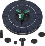 CHILDWEET Solar Powered Floating Pond Fountain Pump with Colorful LED Lights, 18cm Diameter Solar Fountain for Outdoor Garden Bird Bath and Water Feature