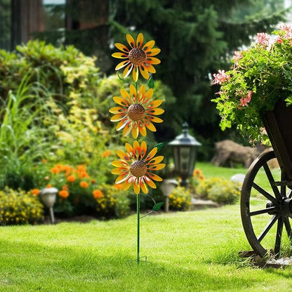 Wind Artistic Metal Garden Sculpture for Yard Art Lawn