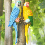 coolboy Hanging Parrot Decor,Bird Statues,Tropical Real Resin Bird Figurines,Home Ornament Decor for Tiki Bar,Perfect for Yard Ornaments,Tree Decorations Outdoor,Patio,Lawn,Tree Trunk, Porch