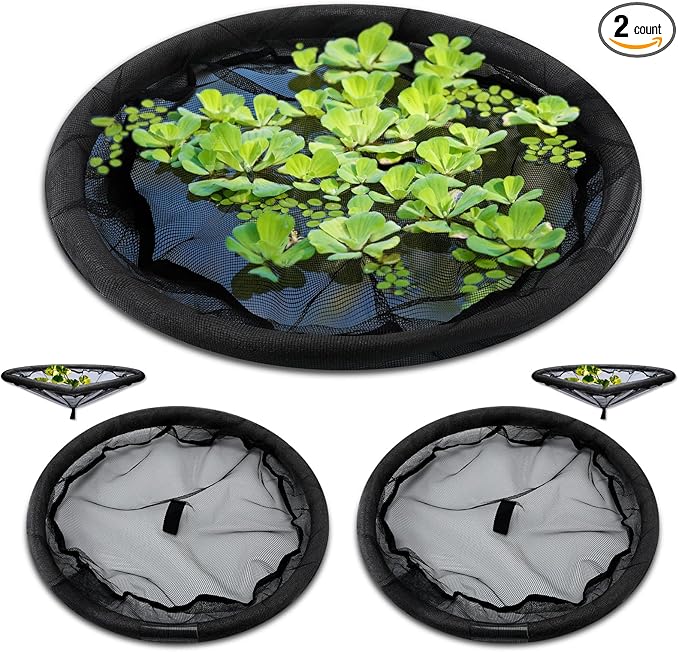 Diameter Fish Barrier Black Flora Round Floating Island Plant Protector for Your Home Pond Protects Fish