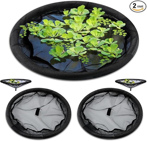 Diameter Fish Barrier Black Flora Round Floating Island Plant Protector for Your Home Pond Protects Fish