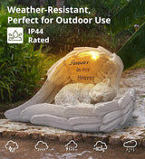 Pet Cat Solar Garden Memorial Statue – Outdoor Resin Angel Kitty with Solar Light, Guardian Angel Kitten Memorial Gift for Patio, Lawn, Yard, or Garden Christmas Decor