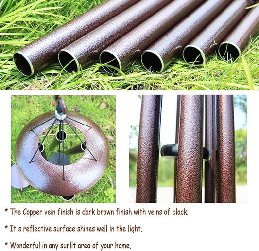 Sympathy Wind Chimes for Outside Deep Tone,45 in Large Windchimes Tuned Deep Tones Memorial Gift for Mom Dad Grandma Loved One,Sympathy Gift Wind Chimes for Garden Patio Hanging Décor，Bronze