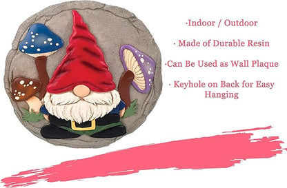 Spoontiques - Garden Décor - Gnome Stepping Stone - Decorative Stone for Garden