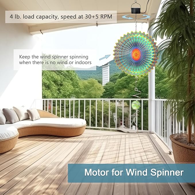 Goolyrusim Hanging Display Motor Plug in, Mount Electric Motor, Slow Rotating Motor, Mirror Disco Ball Socket Operated Revolving Motor for Wind Spinner Chime Sun Catcher Baby Crib Spinning Art