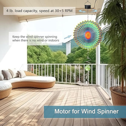 Goolyrusim Hanging Display Motor Plug in, Mount Electric Motor, Slow Rotating Motor, Mirror Disco Ball Socket Operated Revolving Motor for Wind Spinner Chime Sun Catcher Baby Crib Spinning Art