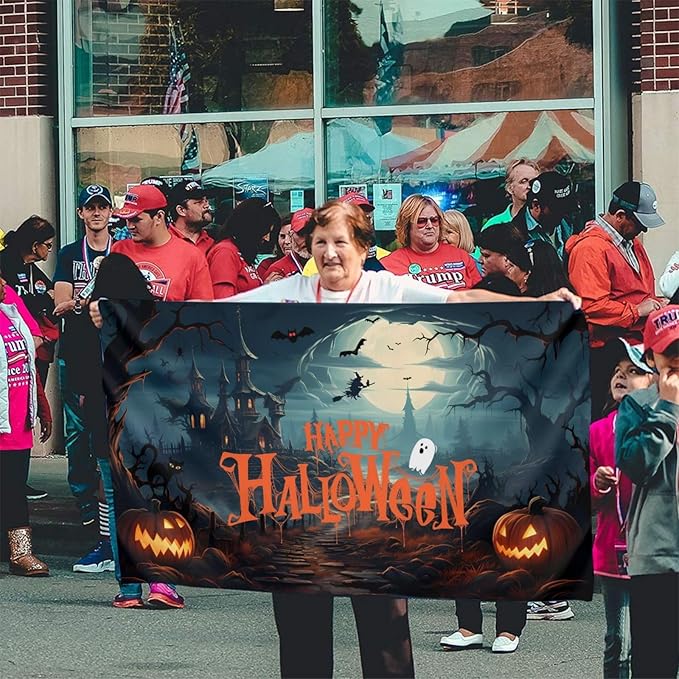 Happy Halloween Flag 3x5 Ft Outdoor Indoor With Grommet Garden Yard Banner Decorative Sign