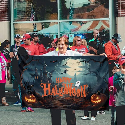Happy Halloween Flag 3x5 Ft Outdoor Indoor With Grommet Garden Yard Banner Decorative Sign