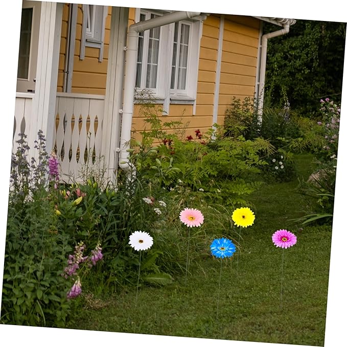 Levemolo 5pcs Decorative Garden Stakes for Outdoor Pathway and Patio Decor Lawn Adornment for Housewarming and Mother Day