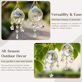 H&D HYALINE & DORA 2 Pack Hanging Crystal Ball Suncatchers 40mm with Crystals Star Charm Rainbow Maker for Indoor Window Home Garden Wedding Christmas Decor
