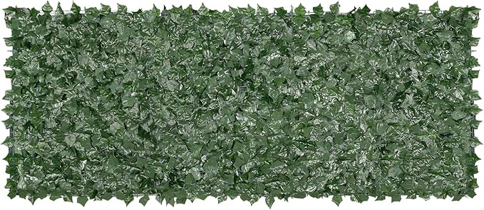 VEVOR Artificial Ivy Privacy Fence Screen, 39 x 98 in Faux Ivy Vine Leaf Hedges Fence, Greenery Privacy Fence with Mesh Cloth Backing, Green Wall Decoration for Outdoor Garden, Yard, Balcony