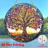 Tree of Life Suncatcher 7.87 Inch Sun Catcher Window Hanging Acrylic Stained Glass Suncatchers for Windows Decorations Indoor Outdoor for Home Garden Wedding，Housewarming Gift for Mom