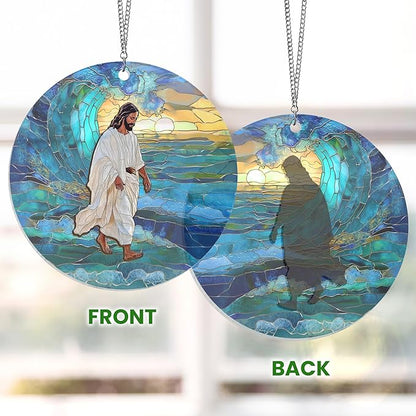 AXIARA Christian Gifts for Women Men Faith - Sun Catchers Indoor Window 6in for Home Garden Decor - Catholic Religious Spiritual Gifts for Mom Dad Christians, Religious Suncatchers for Windows Hanging