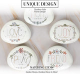 Pavilion Gift Company - Pray - 4" Garden Stone Outdoor Indoor Prayer Faith Religion Faithful Religious Ornamental Weatherproof Stone Home Garden Decor