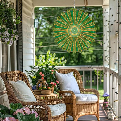 Mandala Gifts for Mom, Moms Wind Spinners, Mother's Day Best Gift for Mom, Mother Birthday Gift from Daughter Son, Love Reminder Gifts for Mother's Day, Garden Decor Gifts for Outside, Green,12in
