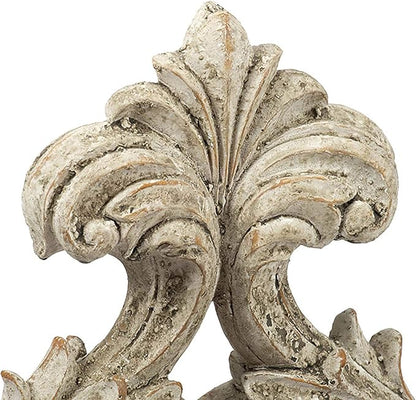 A & B Home 14.5" Decorative Crested Arrow Cement Sculpture with Aged Finish for Indoor Outdoor