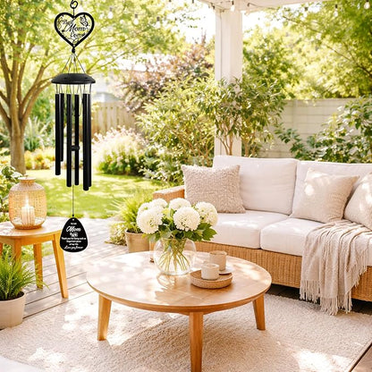 Mom Gift Wind Chimes for Mom Birthday Gift from Daughter Son Valentine Gift Outdoor Wind Chime for Mother Garden Patio Porch Yard Decor