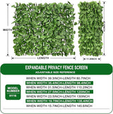 Expandable Fence Privacy Screen for Balcony Patio Outdoor,Decorative Faux Ivy Fencing Panel,Artificial Hedges (Single Sided Leaves)……