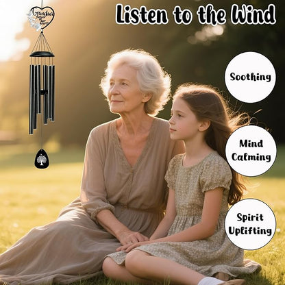 BUoonyer Grandma Memorial Wind Chimes - Memorial Gifts for Loss of Loved One Grandmother, Dove Remembrance Sympathy Commemorative Bereavement Windchimes for Outdoor Outside Patio Decor