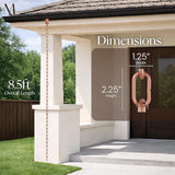 Monarch Rain Chains Aluminum Trad Link Brushed Copper Rain Chains for Gutters – 8.5 ft Decorative Rainchain Outdoor Durable Heavy Duty Gutter Chain Downspout, Modern Rainchains for Outside