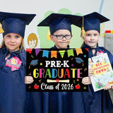 PRE-K Grad Yard Sign - Class of 2026 Preschool Graduate Lawn Sign with Stake School Congrats Graduation Decorations Colorful Graduation Party Favors Supplies Outdoor Photo Booth Props