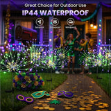 PEVOROS Garden Decor Solar Lights Outdoor,6 Pack 120LED Waterproof Colorful Solar Garden Lights Your Outdoor Decoration,Yard, Patio, Porch,Flower Pot,Pathway,Christmas (Purple, Green, Yellow)