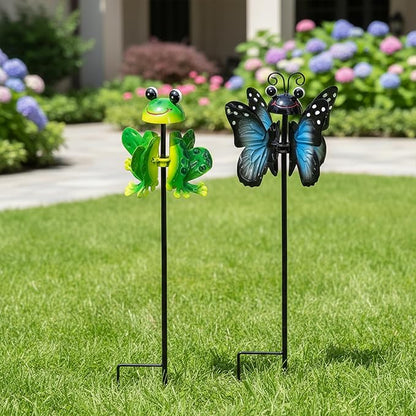 Metal Wind Spinners Outdoor from, Guangxie Set of 2 Garden Decor for Outside, Yard, Patio, Lawn