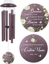 Memorial Wind Chimes Personalized, Memorial Gifts for Loss of Loved One Mother Father, Sympathy Wind Chime for Bereavement Remembrance Condolences
