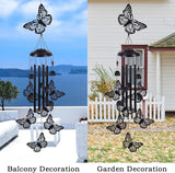 Butterfly Wind Chimes Outdoor Decoration, Mobile Wind Catcher, Retro Wind Bells, Memorial Wind Chime, Blessing Windchime for Home, Balcony, Yard, Room, Xmas, Party, Indoor, Garden Decor, Gifts for Mom
