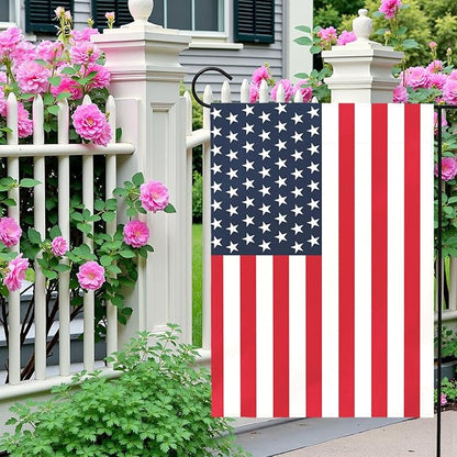 American Flag Garden Flag Patriotic Yard Flags for Everyday and Holiday Celebration Durable for Independence Day Memorial Day Veterans Day 4th of July or All Year Long House Banner 12x18 Inch