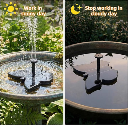 Solar Fountain Bird Bath Fountain Pump,Water Fountain Outdoor Garden,Free Standing Floating Solar Powered Water Fountain Pump for Bird Bath, Garden, Pond, Pool, Outdoor﻿