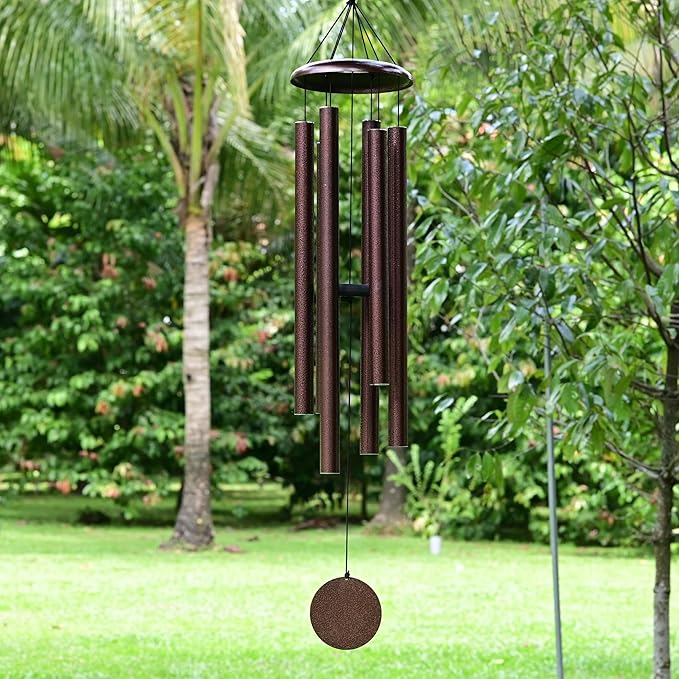 Vanquer Large Wind Chimes for Outside Deep Tone - 48'' Wind Chimes Outdoor Clearance, Deep Tone, Memorial, Sympathy Gift, Garden Patio, Home Décor, Bronze