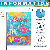 Pool Garden Flag Swimming Pool Spring Yard Flags Summer Welcome Decorative Flags Life is Better at the Pools House Banner for Outside Patio Porch Home Decoration 12x18 Double Sided