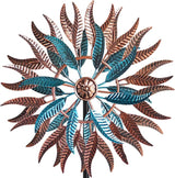 Large Outdoor Metal Wind Spinner,Two-Way Wind Sculptures,360 Degrees Kinetic Wind Spinners Yard Art Decor for Patio, Lawn & Garden 63 * 13.4 Inches