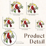 Cardinal Red Bird Suncatcher Memorial Suncatchers for Window Hanging Ornament Sympathy Stained Glass Effect Art Garden Decor for Cardinal Lover Gifts for Mother's Day, Mom, Grandma, Wife, Women, Nana