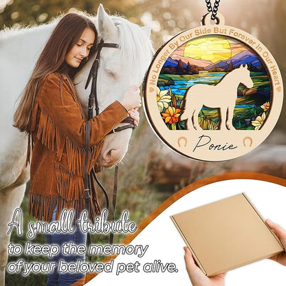 Horse Memorial Ornaments, Christmas Xmas Tree Ornament, Window, Car Hanging, Sympathy Gift for Loss of Horse, Bereavement Keepsake, Holiday Decoration for Pet Loss PO236