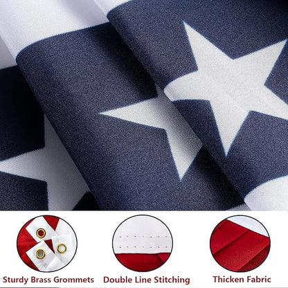 2 x 4 Ft American Bunting Flags Outdoor, US Flag Bunting for Outside, Patriotic Half Fan Bunting Flag with Brass Grommets for 4th of July Indoor Outdoor (Set of 4)
