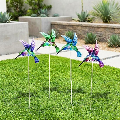 A Set of Adorable Wrought-Iron Garden planters is Suitable for Various Places Such as patios, courtyards, corridors, etc. (Hummingbird)