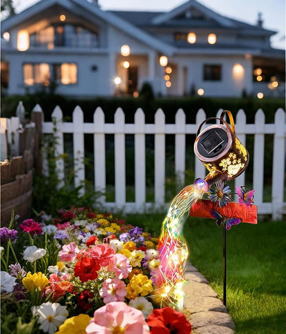 Solar Watering Can Lights, Solar Garden Lights Flower Bed Decor, IP65 Waterproof Outdoor Garden Decor, Garden Gifts for Women Mom Grandma