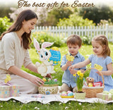 4PCS Spring Rabbit Metal Yard Decorations Stakes, Grandmas Garden Easter Holiday Yard Decoration Outdoor Stakes, Memorial Personalized Unique Garden Gifts Women for Grandma Statue