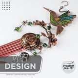 Wind Chimes for Outside, Wind Chimes Outdoor Clearance, Soothing Tones, Hummingbird Wind Chime, Memorial, Sympathy Gift, Patio, Porch, Home Décor, Modern, Art Décor, Bronze (32" Hummingbird)