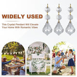 M METERXITY 10PCS Crystal Suncatcher 2 Leaves Prisms Pendants Ornament, 38mm Chandelier Hanging Crystal Sun Catcher Beads for Home Garden Windows Wedding DIY Decoration [EP Grey]