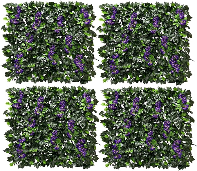 Artificial Expandable Ivy Privacy Fence Screen,Adjustable Size,Dense Leaf Panel,Perfect for Balcony,Garden,Fence Cover and Green Wall Decoration