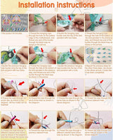 DIY Wind Chime Pendant Spring 3D Diamond Art Painting Hanging Ornament Double Sided Diamond Suncatchers for Window Home Backyard Garden Wall Door Decor (Butterfly05)