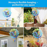 FACIACC Wind Spinners Outdoor, Butterfly Metal 3D Hanging Garden Decor, 12-inch Stainless Steel Wind Spinner with Tail Spinner, Wind Sculptures for Indoor Patio Lawn Yard, Ornament Gift for Women/Men