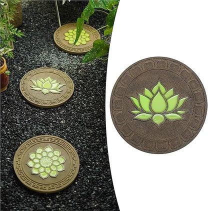 Garden Stepping Stones， Home Villa Garden Patio Stones for Decorative Ground(Style 2,1pc)