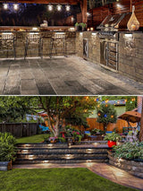 5W Retaining Wall Lights,7 inch LED Hardscape Lighting, Waterproof Low Voltage Landscape Lights,12V Step Lights Outdoor,3000K Soft White Patio Walls Stairs Lighting,12-Pack with Connectors