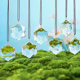 H&D HYALINE & DORA 12 Pack Crystal Sun Catcher Prisms Clear Suncatcher Crystals Indoor Window Hanging Christmas Ornaments Rainbow Maker Prisms for Home Garden Decor(Hexagon)