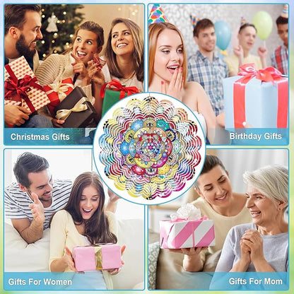 Wind Spinners Outdoor，Wind Spinner for Yard and Garden,3D Wind Spinner Butterfly Gifts for Mother/Friend/Boyfriend/Wife/Grandma,Outdoor Garden Decor Kinetic Yard Art Decoration