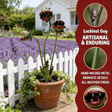 Whimsical Metal Carnivorous Plant Garden Stake, Venus Flytrap Monster Plant Sculpture,Outdoor Decorative Plant Stake Sculpture for Lawn Garden Patio Yard Decor, Unique Garden Gift (2PCS)
